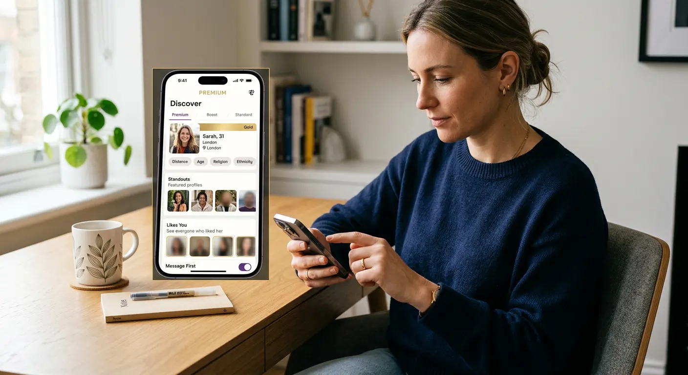Recursos premium em aplicativos de namoro.